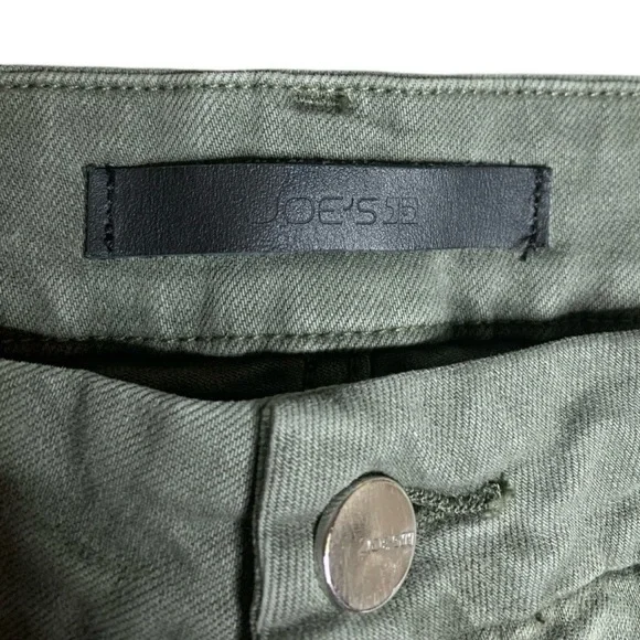 Joe’s Jeans High Rise Crop Jeans Green Size 30 The Slim Kick Ankle Trousers - Picture 3 of 9